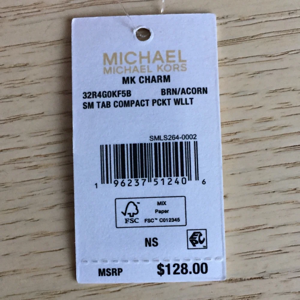 Michael Kors Brown Acorn Compact Wallet
